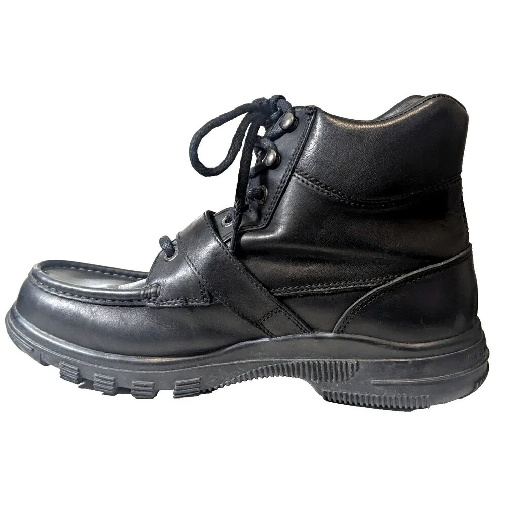 VTG 90s Polo Sport Ralph Lauren MB3501 Black Leather Hiking Boots Men's 13D